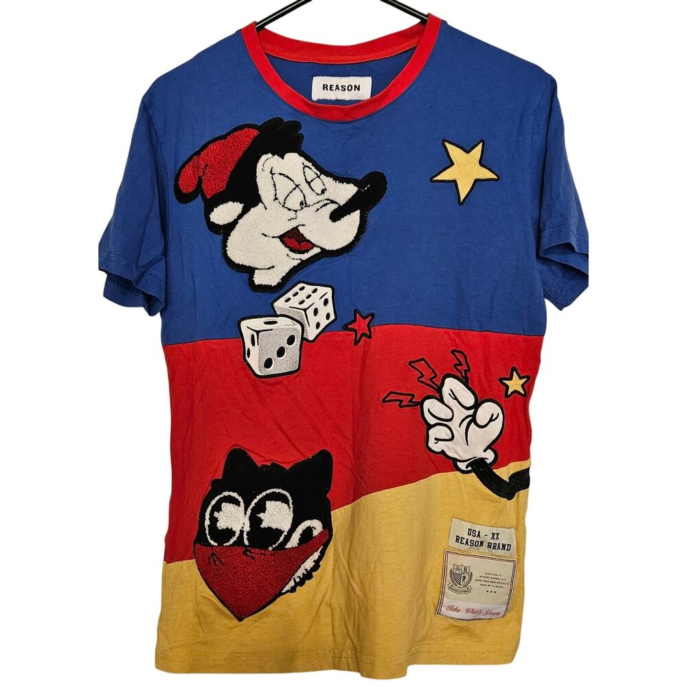 Reason Brand USA-XX Take Whats Yours Skunk/Robber Patch T-shirt. Size small